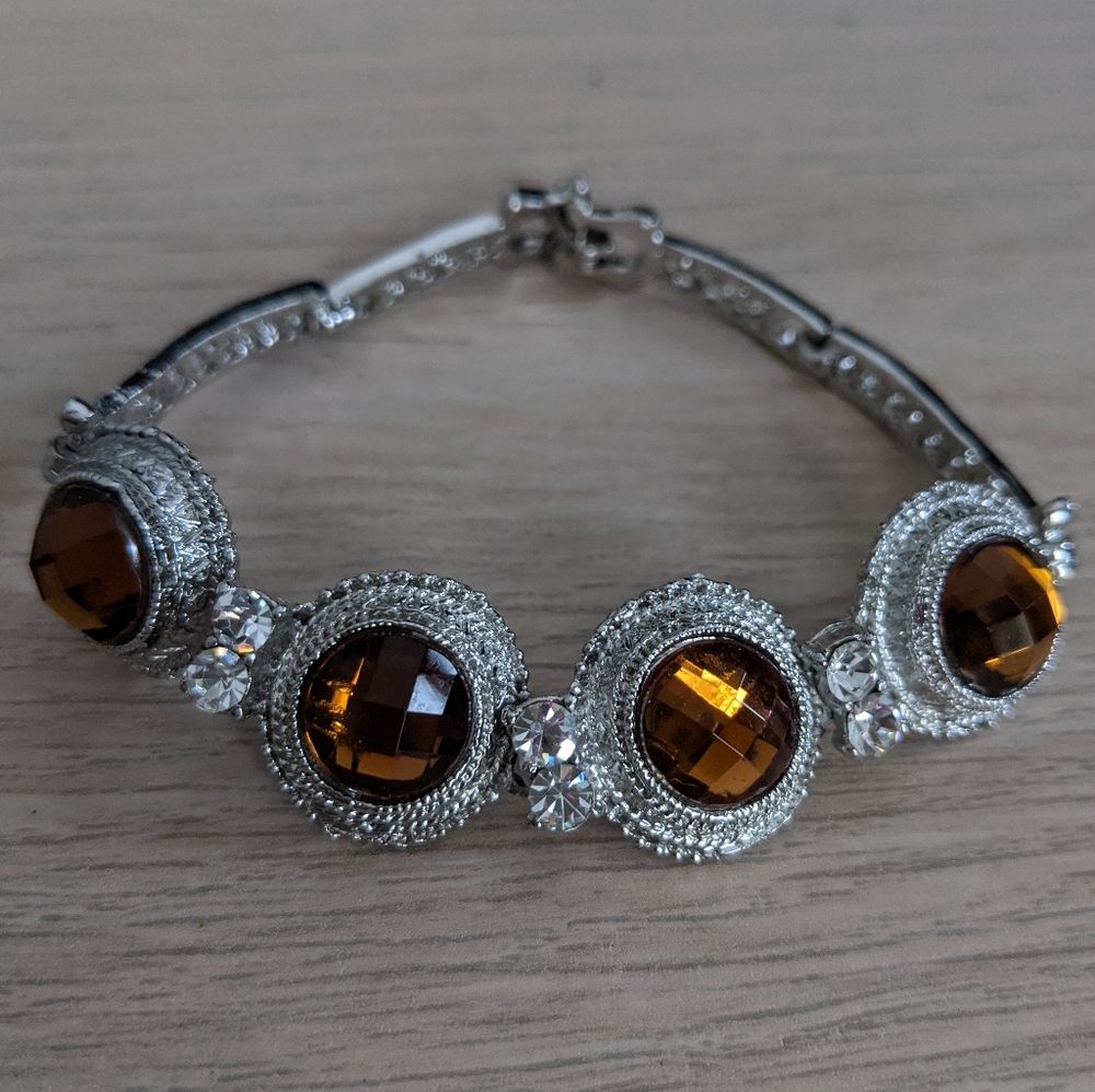 Citrine Silver Bracelet